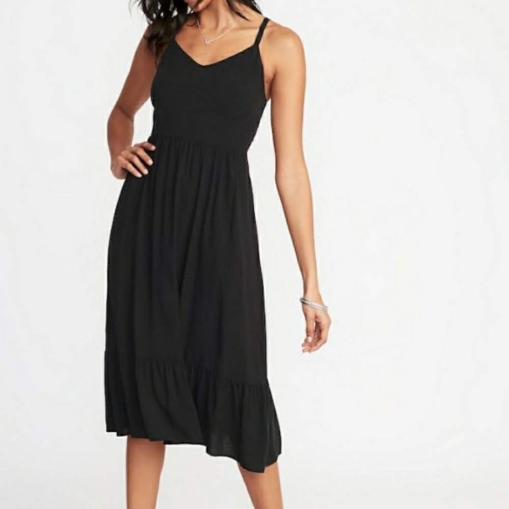 Black Old Navy Midi Cami Dress Size XXL Tall